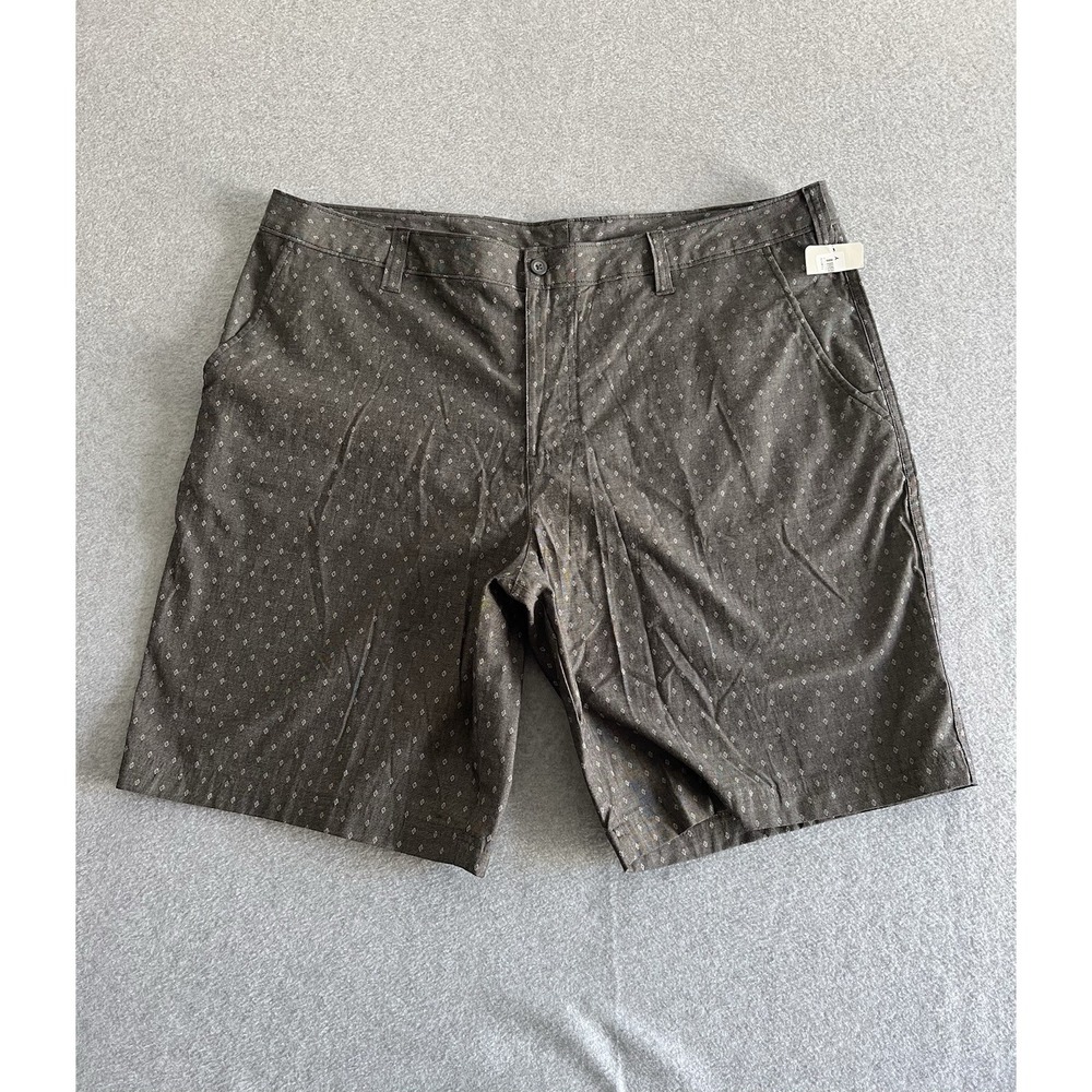 Champion Shorts Grey Diamond Flat Front Dress Sz Men's 38 Lightweight Golf Chino
